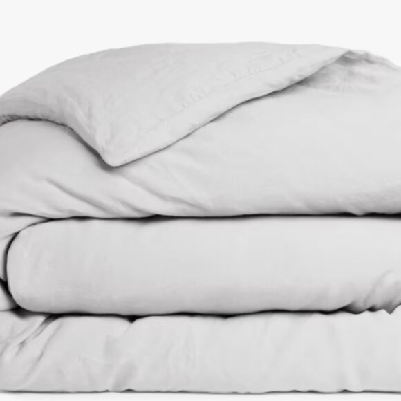 Parachute Home Queen Linen Duvet Cover in Fog - Picture 3 of 3